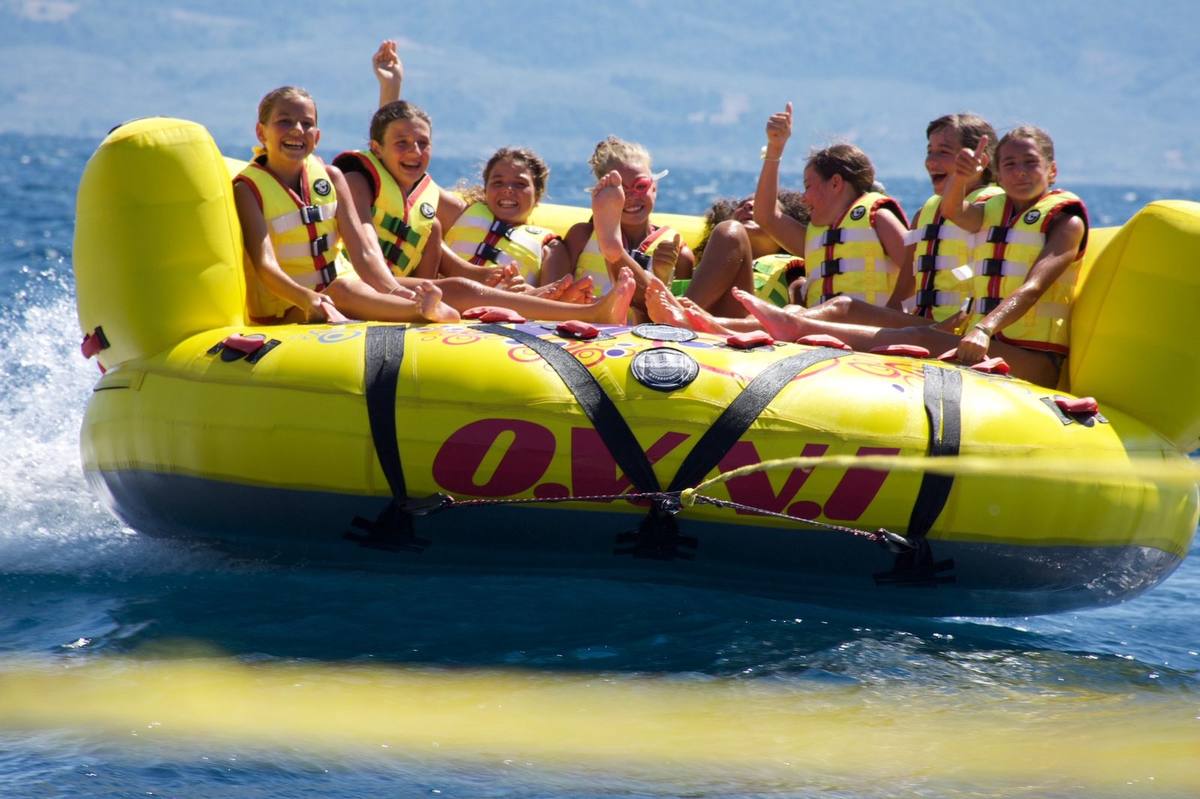 Crazy UFO tube ride with kids